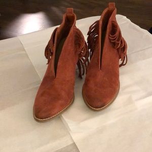 Coconuts by Matisse burnt orange fringe boots